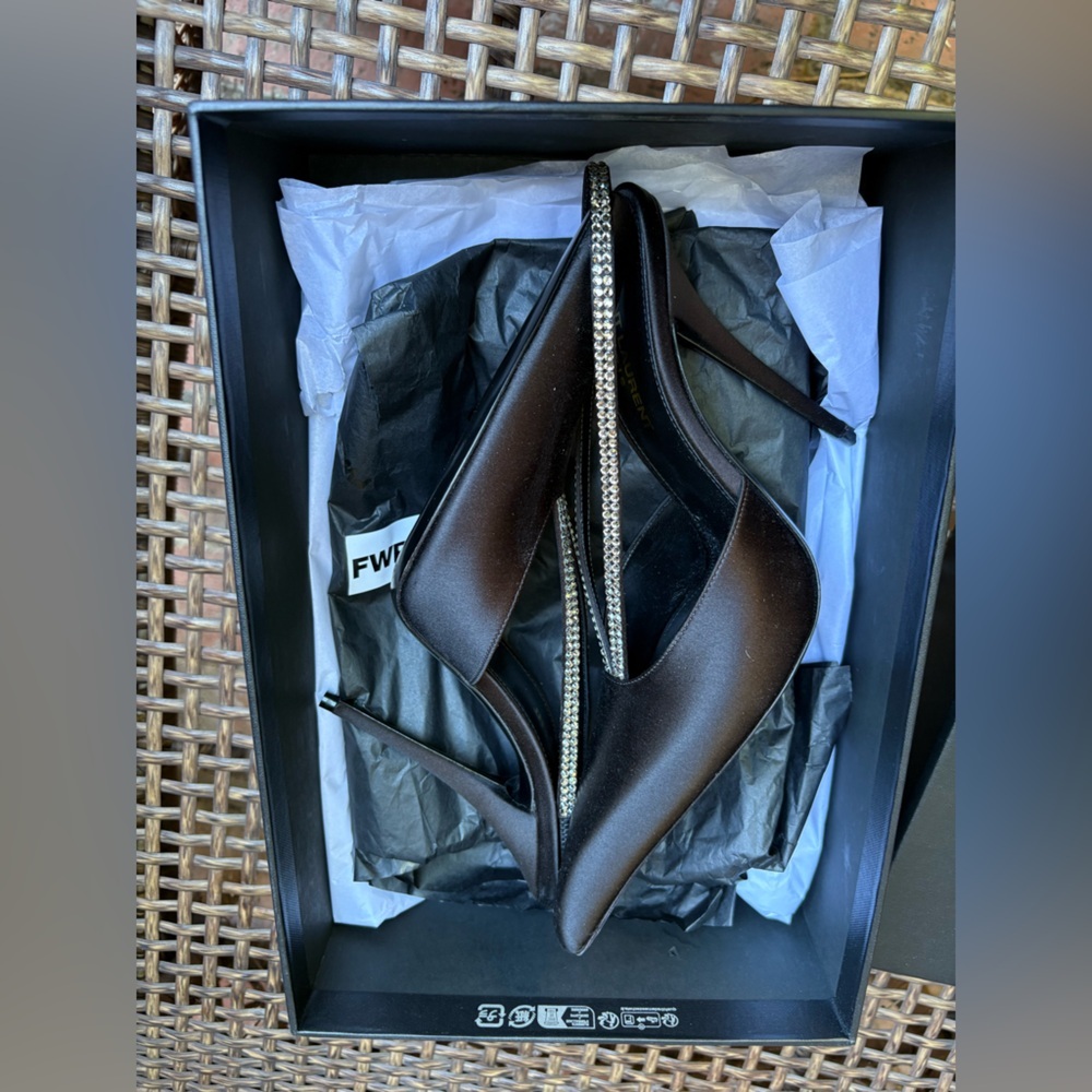 SAINT LAURENT Chacha Pump in Nero & Crystal Velvet New in Box! - Picture 14 of 16